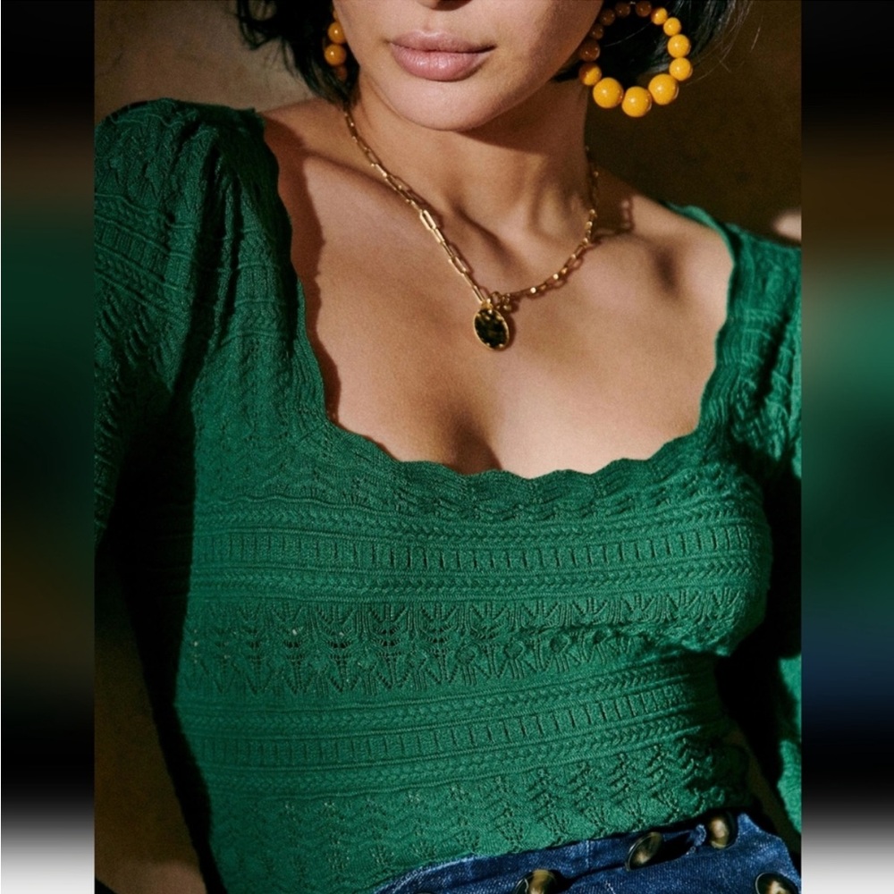 Sezane Ronnie Sweater in green